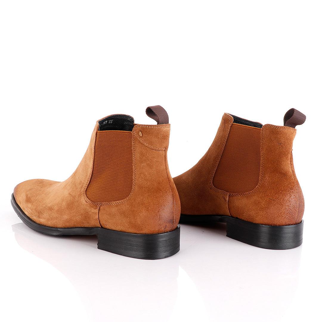 Massimo Dutti Chelsea Brown Suede Shoe - Obeezi