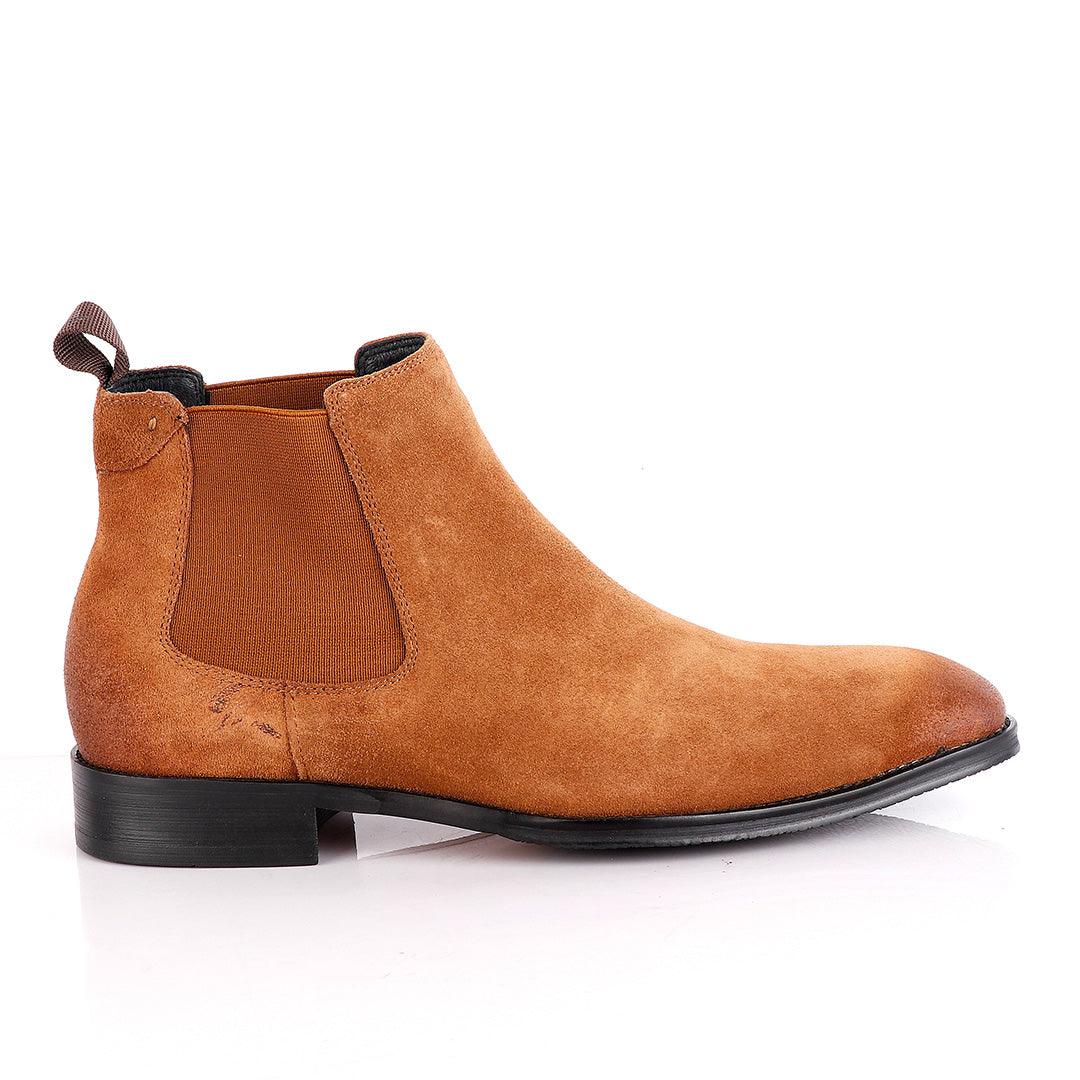 Massimo Dutti Chelsea Brown Suede Shoe - Obeezi