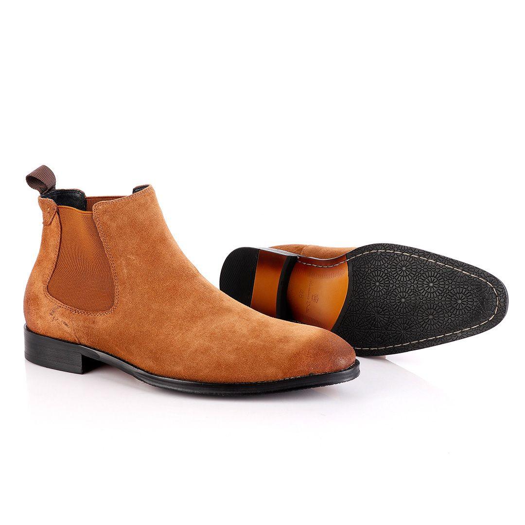 Massimo Dutti Chelsea Brown Suede Shoe - Obeezi