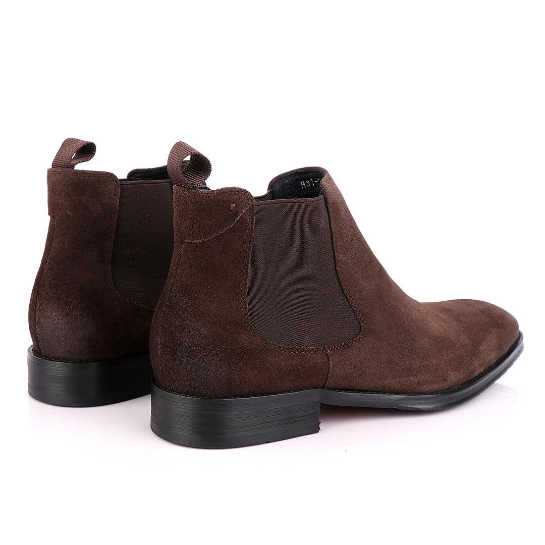 Massimo Dutti High tops Brogues Chelsea Choco Coffee Boot - Obeezi