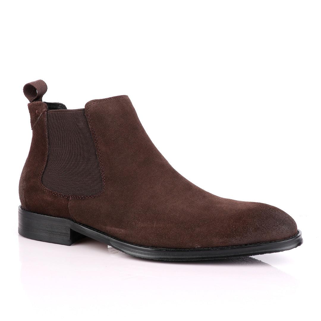 Massimo Dutti High tops Brogues Chelsea Choco Coffee Boot - Obeezi