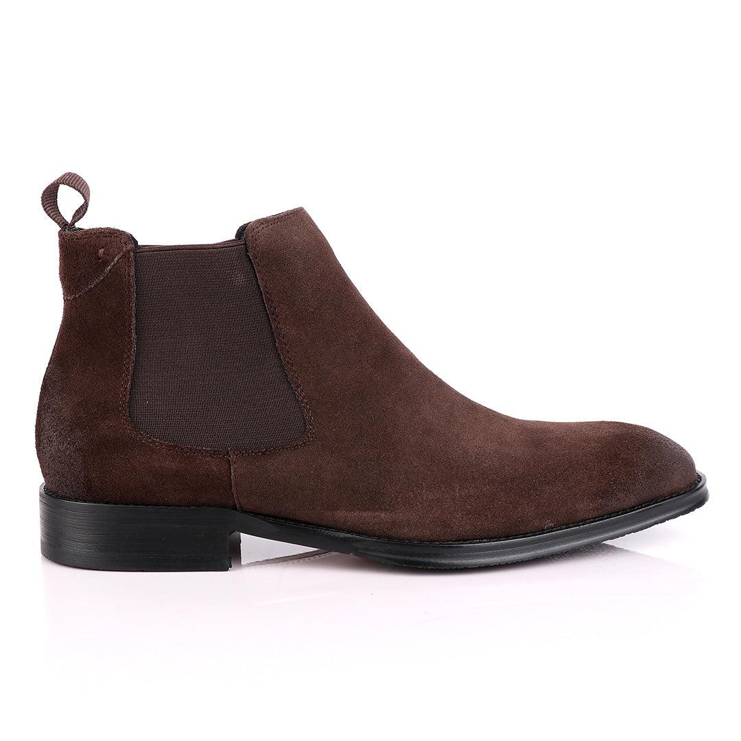Massimo Dutti High tops Brogues Chelsea Choco Coffee Boot - Obeezi