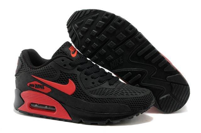 Max 90 Black Red Mens Running Shoes - Obeezi