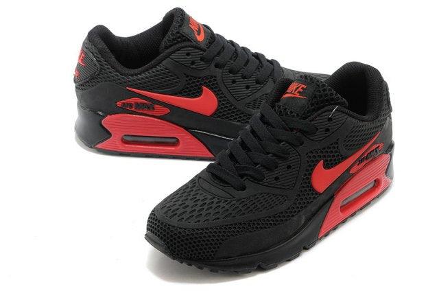 Max 90 Black Red Mens Running Shoes - Obeezi