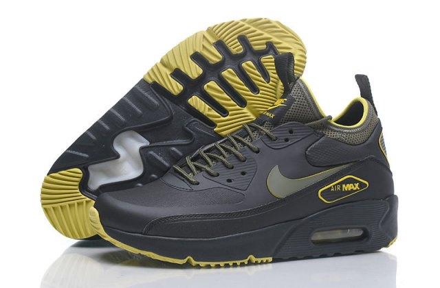 Max 90 Mid NS GPX Black Yellow Men's Running Shoes - Obeezi