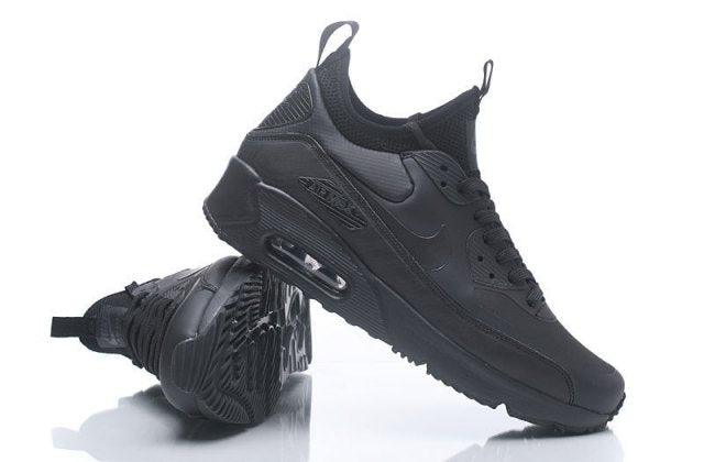 Max 90 Mid NS GPX Triple Black Men's Running Shoes - Obeezi