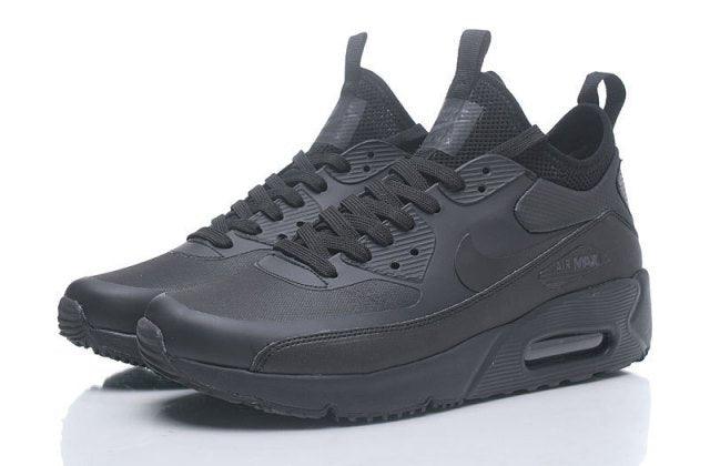 Max 90 Mid NS GPX Triple Black Men's Running Shoes - Obeezi