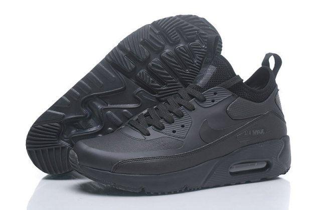 Max 90 Mid NS GPX Triple Black Men's Running Shoes - Obeezi