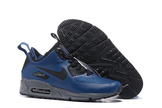 MAX 90 MID WNTR Grey Blue Mens Running Shoes - Obeezi