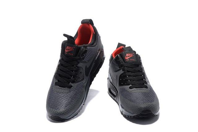 MAX 90 MID WNTR Grey Red Mens Running Shoes - Obeezi