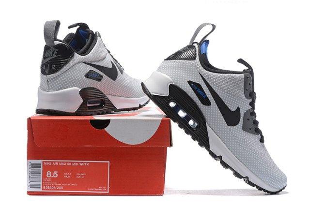 MAX 90 MID WNTR White Black Mens Running Shoes - Obeezi