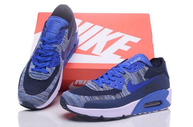 Max 90 Ultra Navy Paramount Blue Men's Running Sneakers - Obeezi