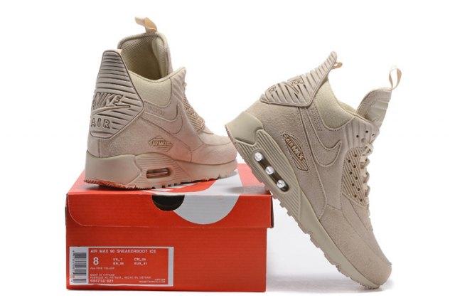 Max 90 Winter Sneaker boot Wheat White Men's Shoes - Obeezi