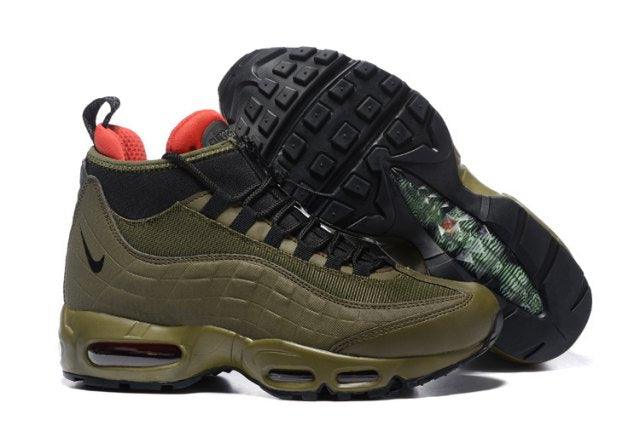 Max 95 Winter Sneakerboot Dark Loden Olive Green Mens Running Sneakers - Obeezi