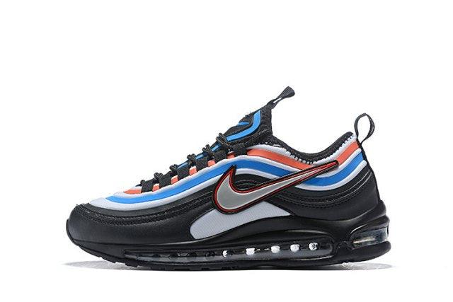 Max 97 Ultra 17 Black Blue Orange Silver Men's Running Shoes - Obeezi