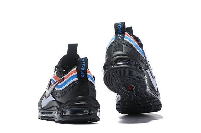 Max 97 Ultra 17 Black Blue Orange Silver Men's Running Shoes - Obeezi