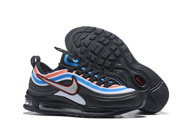 Max 97 Ultra 17 Black Blue Orange Silver Men's Running Shoes - Obeezi