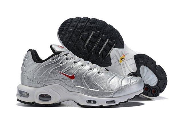 Max Plus SE TN Metal Silver Red Men's Running Sneakers - Obeezi