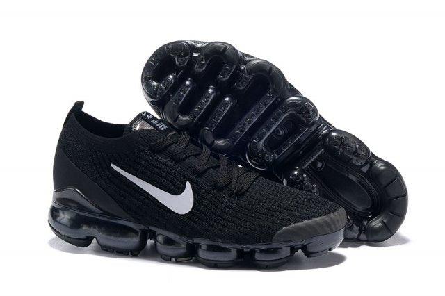 MAX Vapormax Flyknit Running Shoes Black White - Obeezi