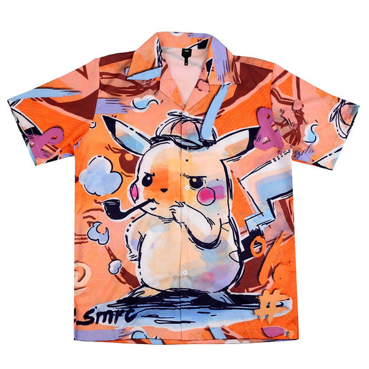 Men's Aloha Multi-Coloured Animated Designed Shirt - Obeezi.com