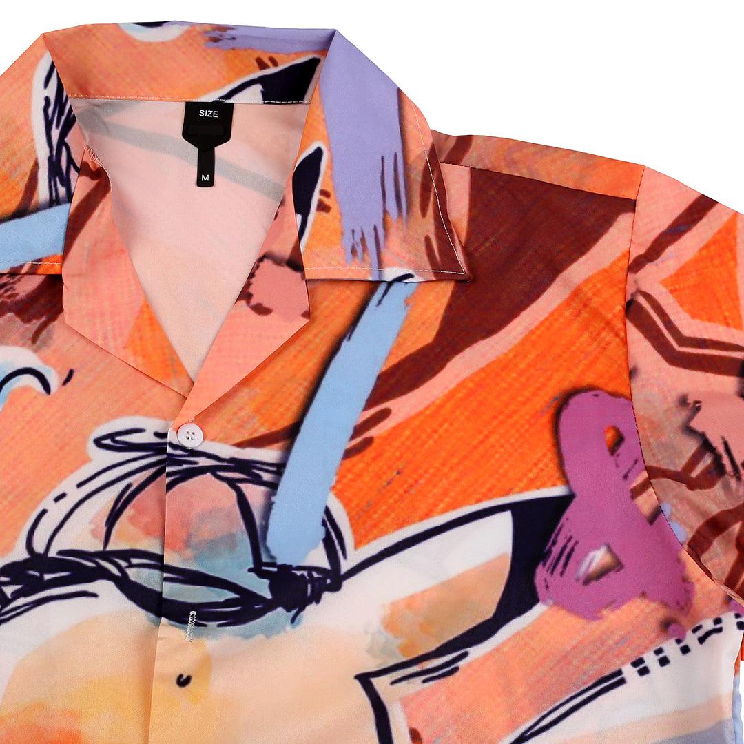 Men's Aloha Multi-Coloured Animated Designed Shirt - Obeezi.com