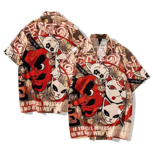 Men's Animated Encrypted Designed Vintage Shirt - Obeezi.com