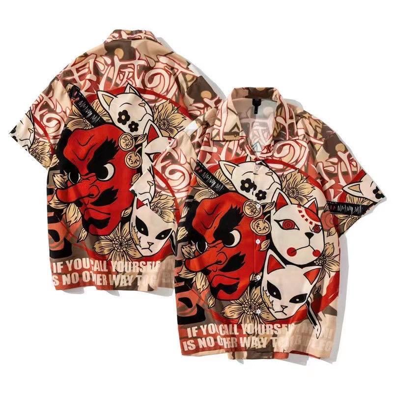 Men's Animated Encrypted Designed Vintage Shirt - Obeezi.com