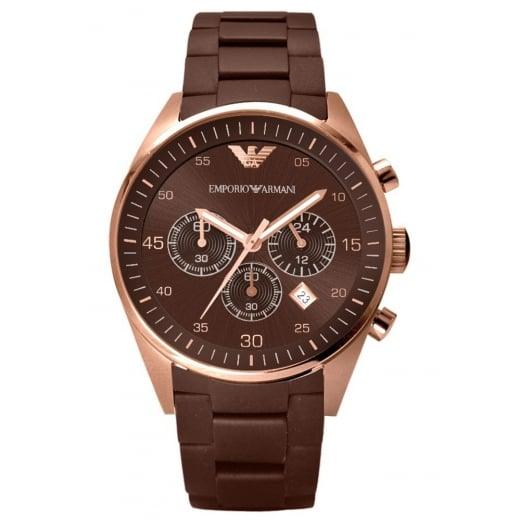 Men's AR5890 Brown Sport Chronograph Watch - Obeezi.com