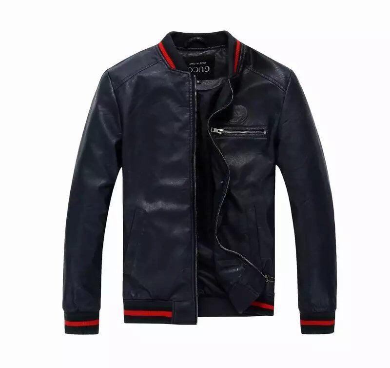 Men's Bombers & Leather Jackets - Navyblue - Obeezi