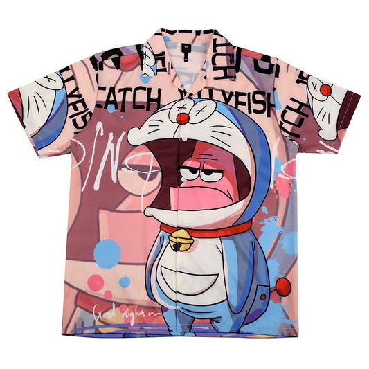 Men's Cartoon Designed Aloha Multi-Coloured Shirt. - Obeezi.com