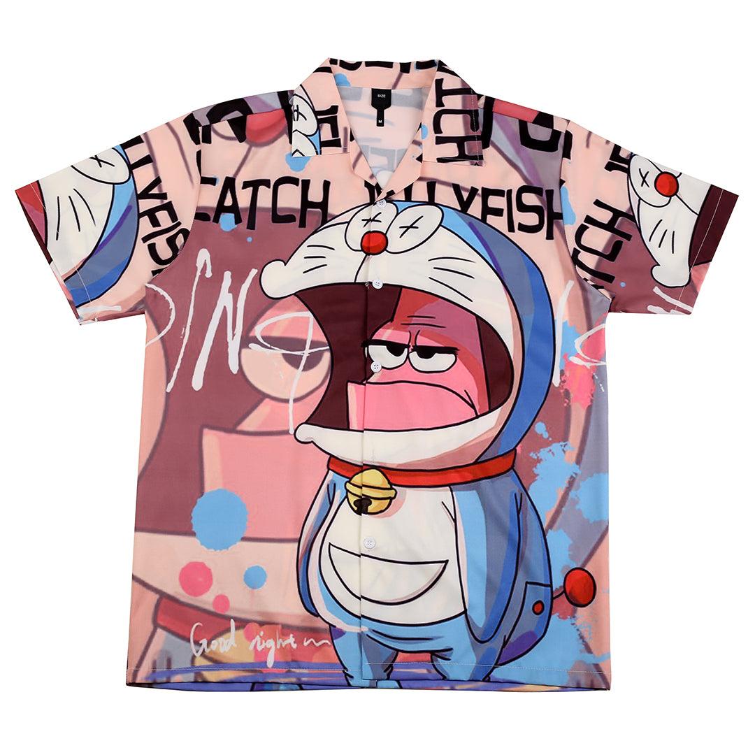 Men's Cartoon Designed Aloha Multi-Coloured Shirt. - Obeezi.com