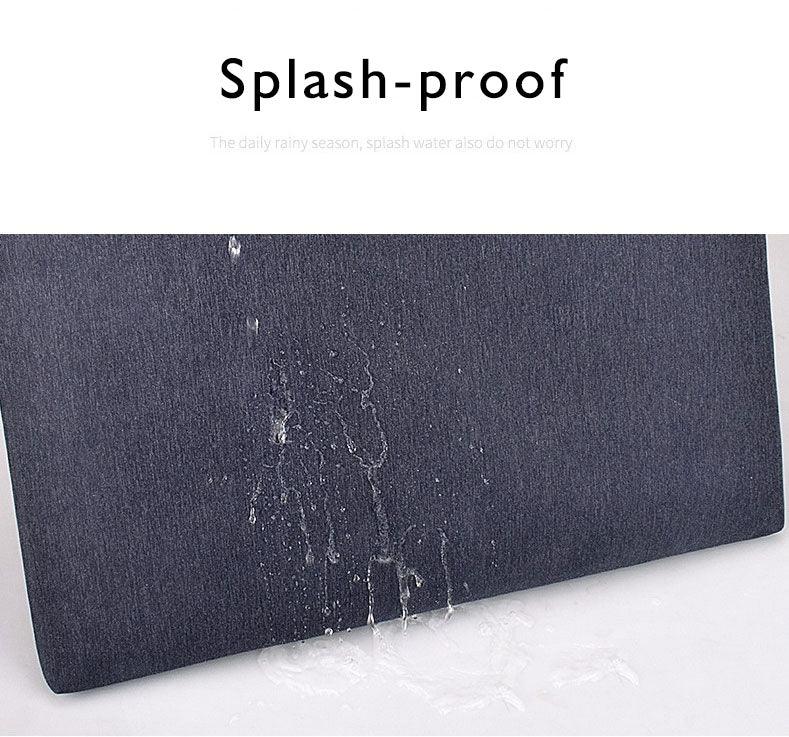 Men's Casual Waterproof Breathable Soft Leather Handle Laptop Bag-NavyBlue - Obeezi.com