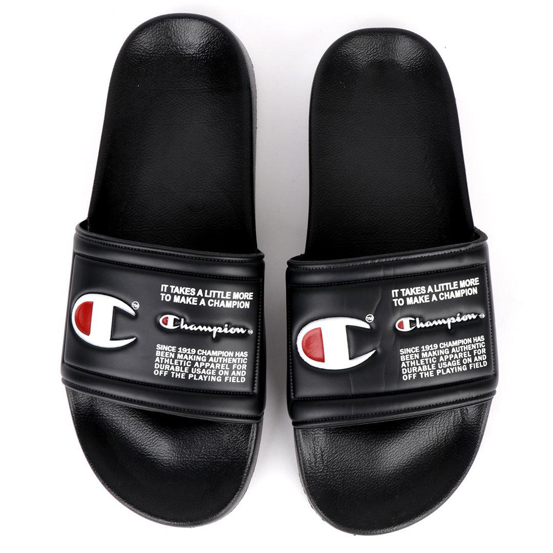 Men's Champ Life IPO Jock Tag Slide- Black - Obeezi.com
