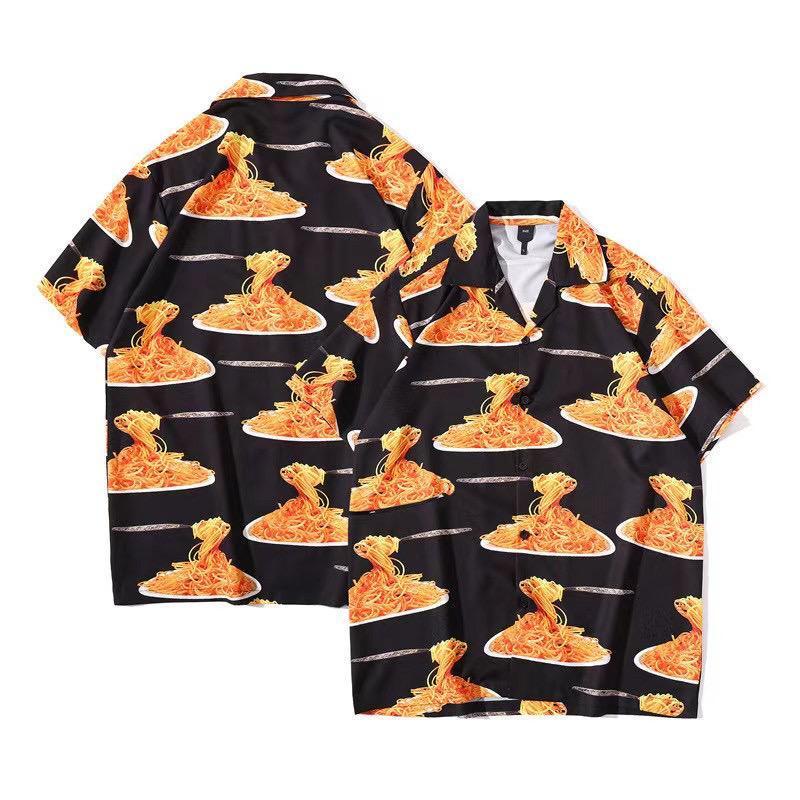 Men's Classic Delicacy Designed Aloha Shirt- Black - Obeezi.com