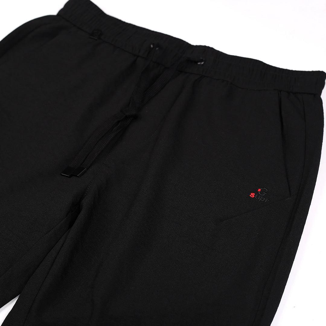 Men's Exclusive Black Mini Logo Designed Joggers - Obeezi.com