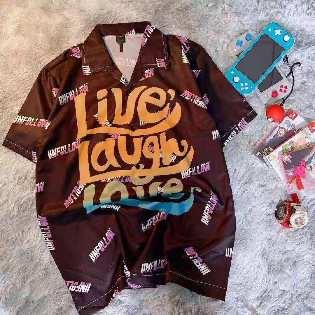 Men's Exquisite 3 Significant L's Designed Aloha Shirt- Black - Obeezi.com