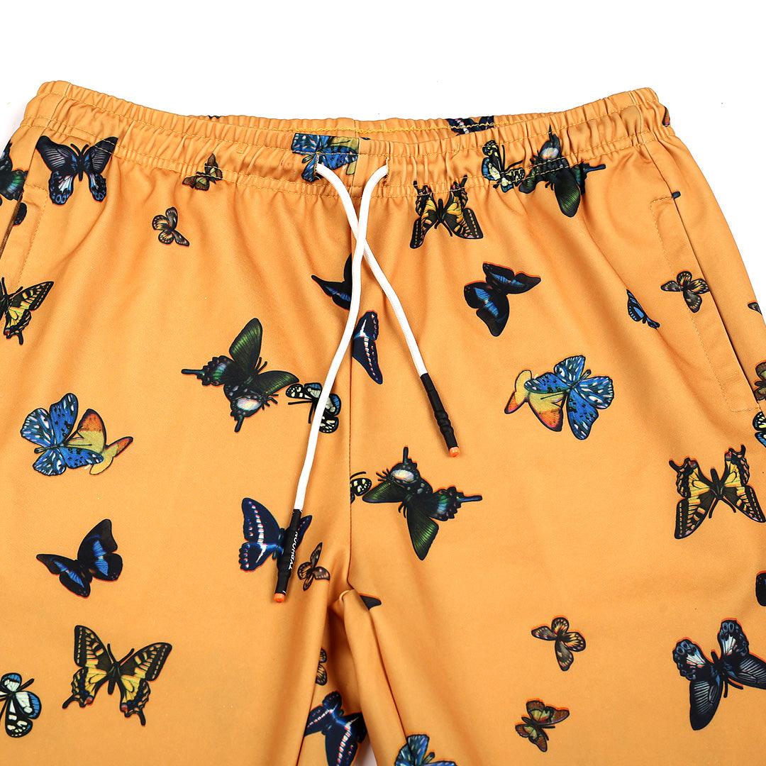 Men's Exquisite butterfly Designed Short - Yellow - Obeezi.com