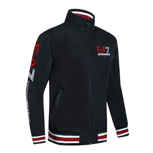 Men's Long Sleeve Black Track Jacket - Obeezi