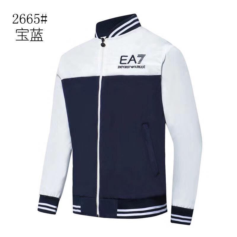 Men's Long Sleeve NavyBlue White Track Jacket - Obeezi