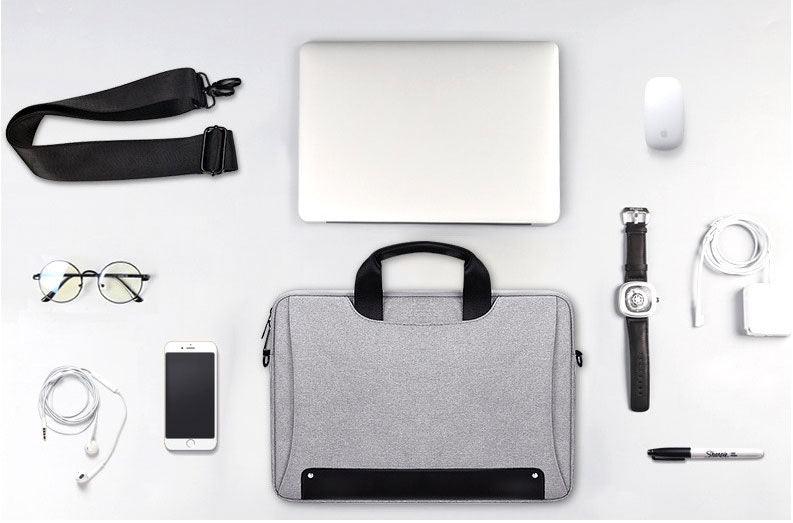 Men's Simple Briefcase Designed Ultra Light Laptop Bag- Black - Obeezi.com