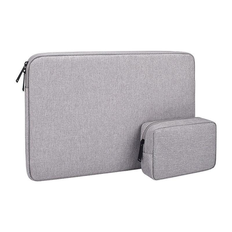 Men's Simple Oxford 2 In 1 Laptop Sleeve- Ash - Obeezi.com