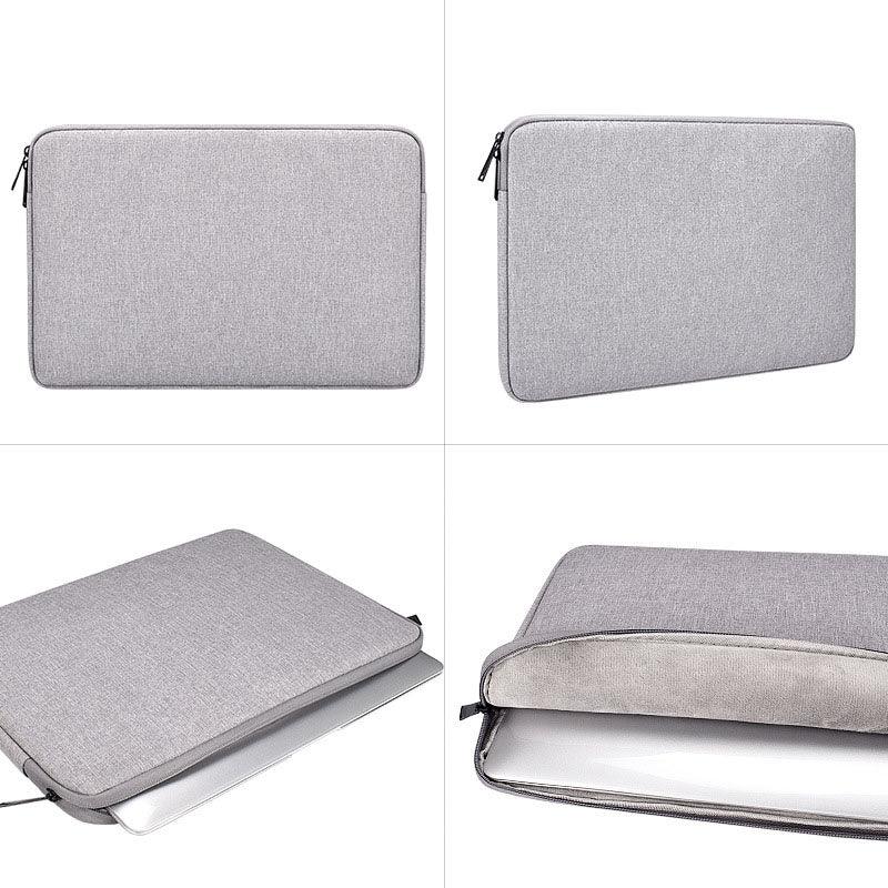 Men's Simple Oxford 2 In 1 Laptop Sleeve- Ash - Obeezi.com