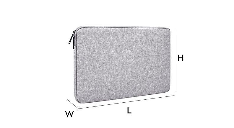 Men's Simple Oxford 2 In 1 Laptop Sleeve- Ash - Obeezi.com