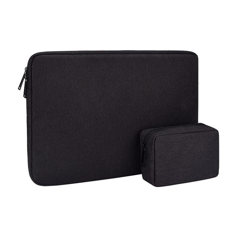 Men's Simple Oxford 2 In 1 Laptop Sleeve- Black - Obeezi.com