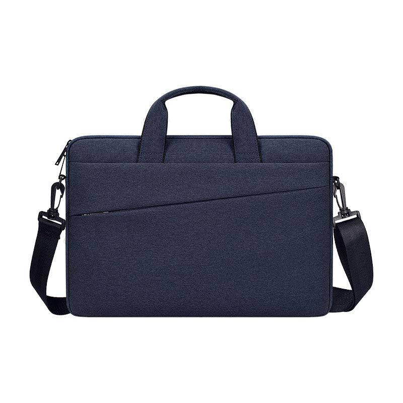 Men's Slant Zipper Briefcase Designed Ultra Light Laptop Bag-NavyBlue - Obeezi.com