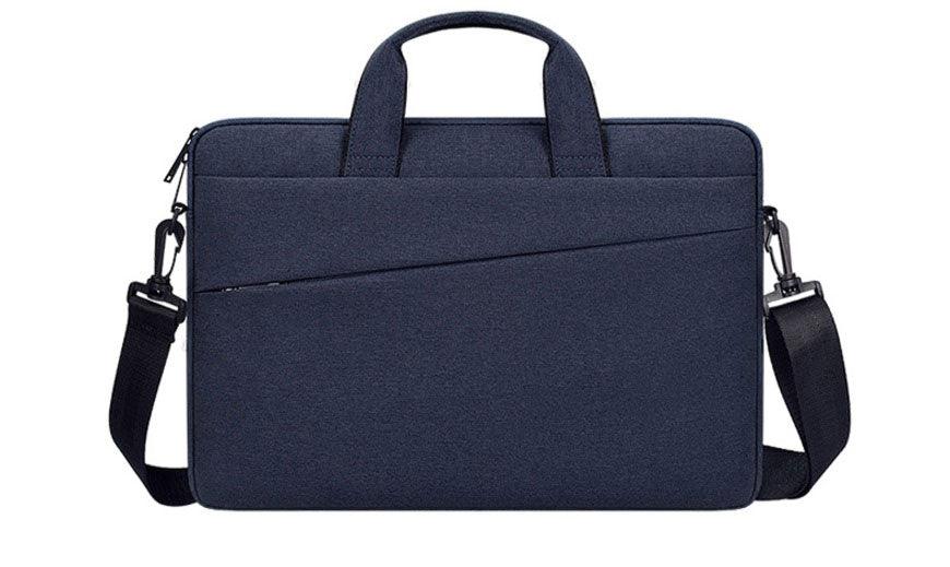 Men's Slant Zipper Briefcase Designed Ultra Light Laptop Bag-NavyBlue - Obeezi.com