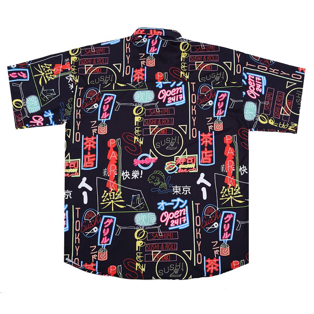 Men's Sushi Designed Aloha Shirt - Black - Obeezi.com