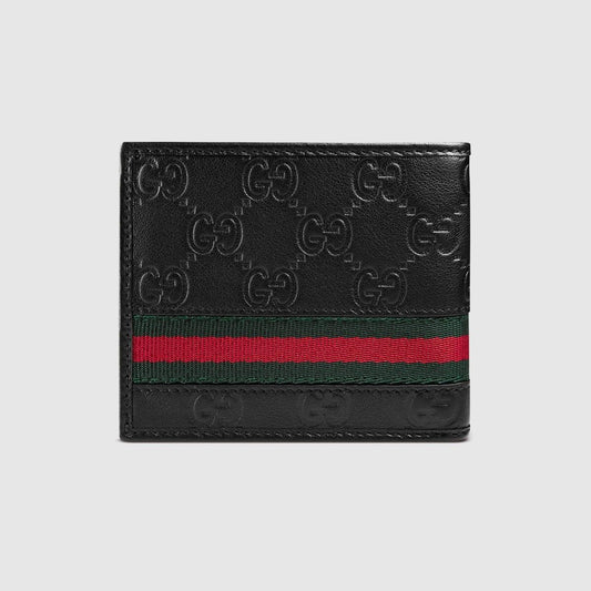 Men's Web Supreme Black Leather Wallet - Obeezi