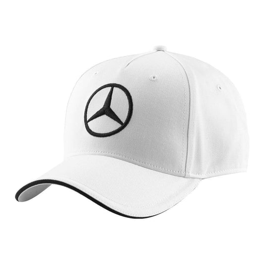 Mercedes-Benz star logo embroidered Baseball Cap -White - Obeezi.com