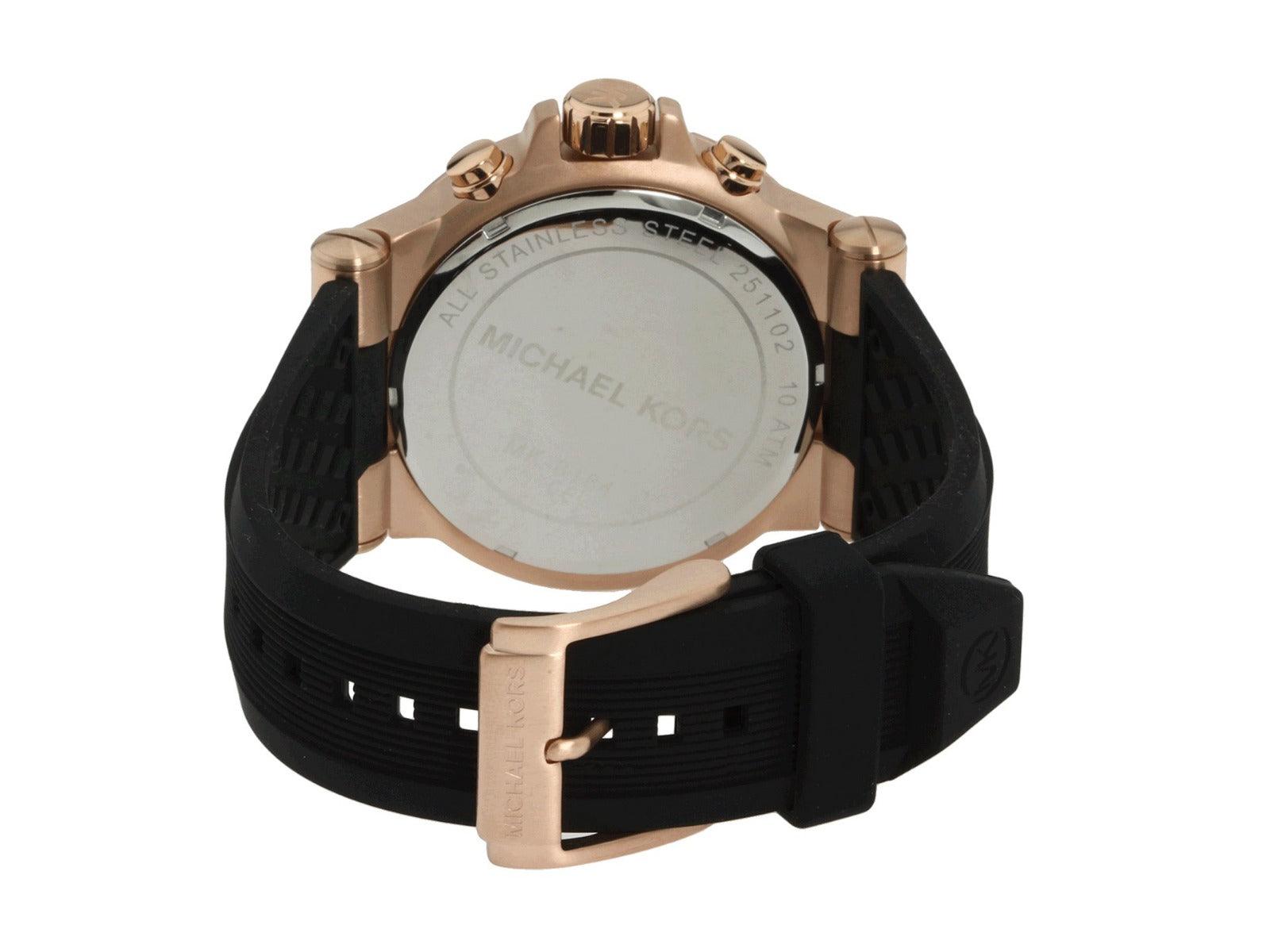 MICHAEL KORS DYLAN MK8184 Chronograph Black Dial Black Rubber Men's Watch - Obeezi.com